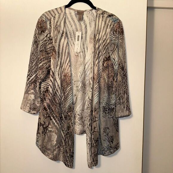 Chico's Sweaters - Chicos Women’s Burnout Paisley Dream Cardigan Sweater Size 2 (Large) NWT